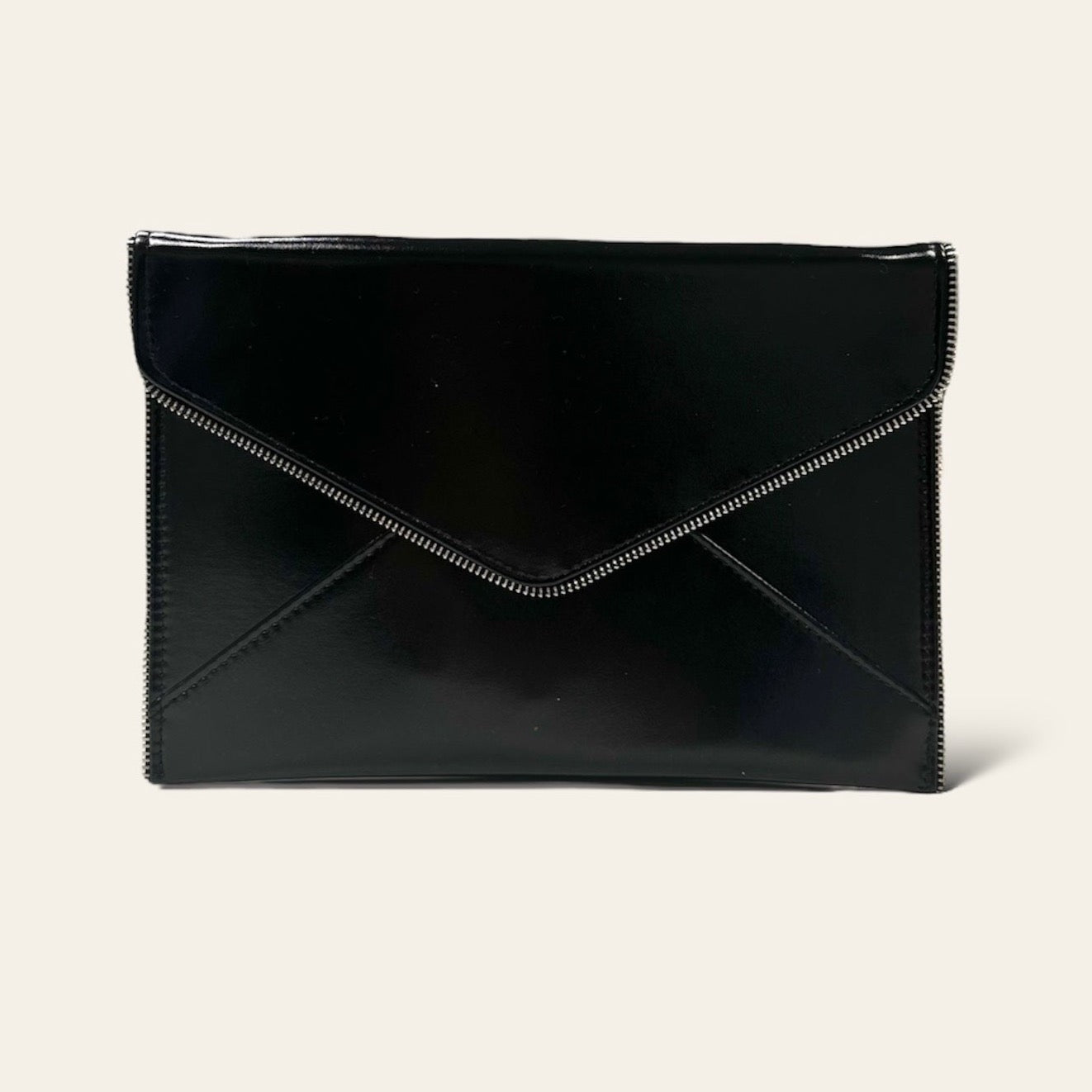 Black, offers vegan leather clutch