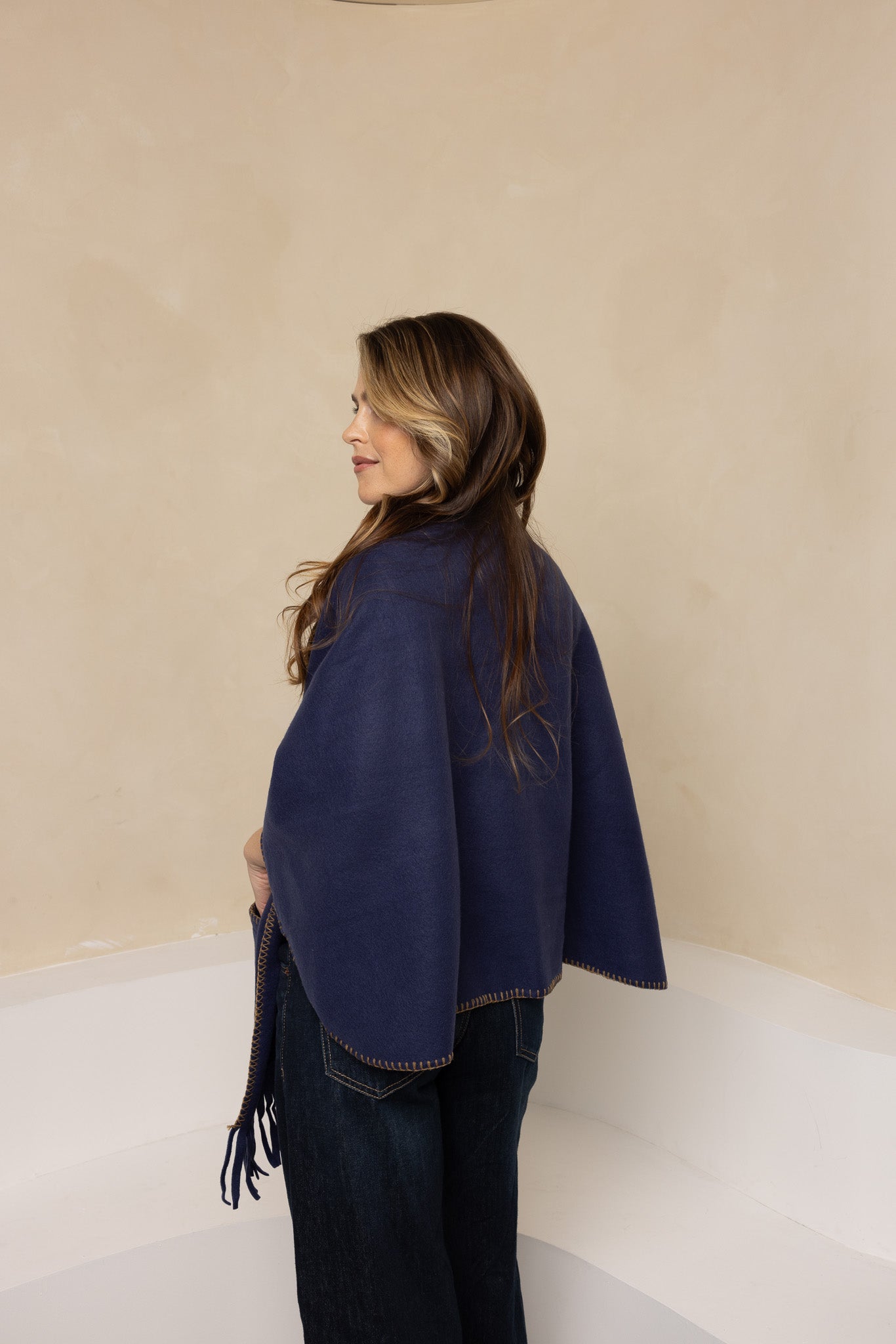 Navy Fleece Traveler Wrap