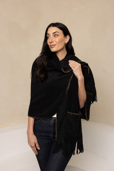 Fleece Traveler Wrap - Black