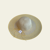 Striped Brim Summer Hat