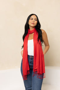 Red Pashmina