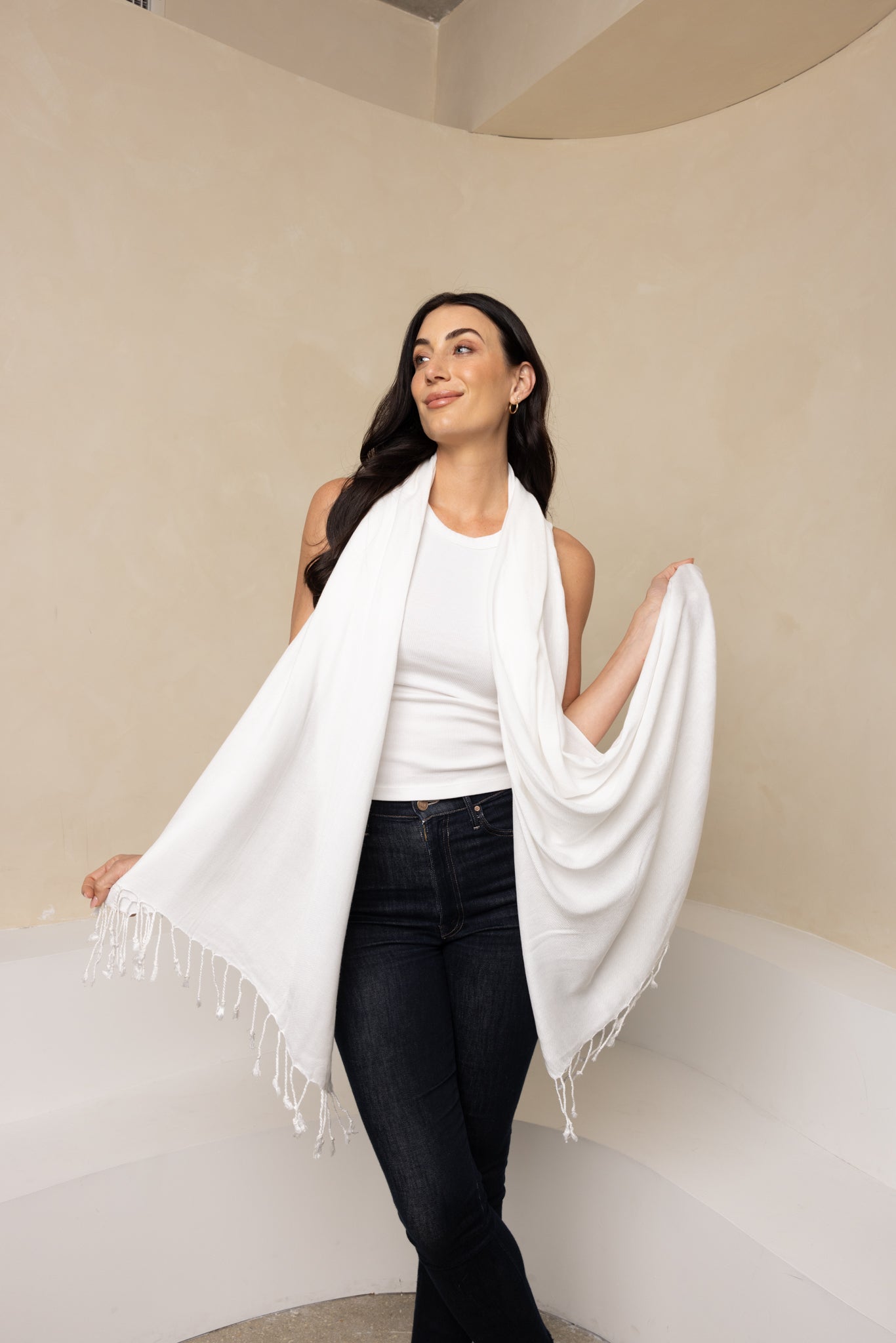 White Pashmina