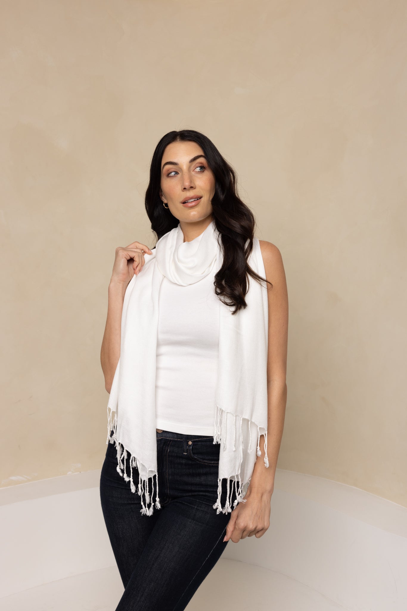 White Pashmina