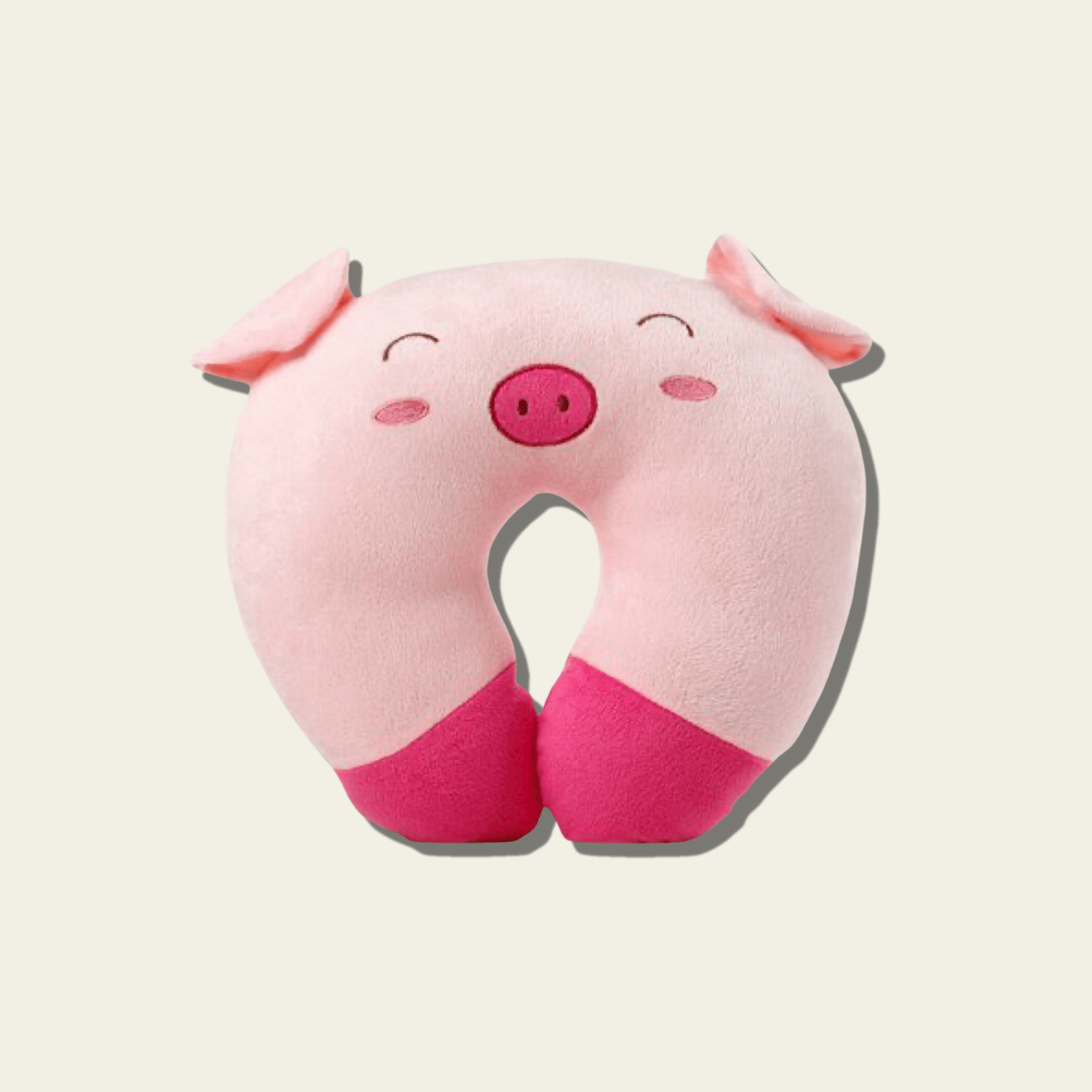 This adorable neck pillow for kids is designed to provide comfort and support during travel. Shaped like a cute pink pig, it offers a fun and cozy experience for children while they rest on long car rides, flights, or during naps. The soft and plush material ensures comfort, while the pillow’s ergonomic design helps support the neck for a more relaxed journey.