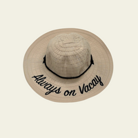 This kids' hat features a beige crushable design, making it easy to pack and store when not in use. Made from lightweight, durable fabric, it is designed to provide comfort and sun protection. The hat features a printed quote on the front, adding a fun and personal touch to your child's outdoor attire. Ideal for travel, beach trips, or casual wear, this hat can be easily packed without losing its shape.